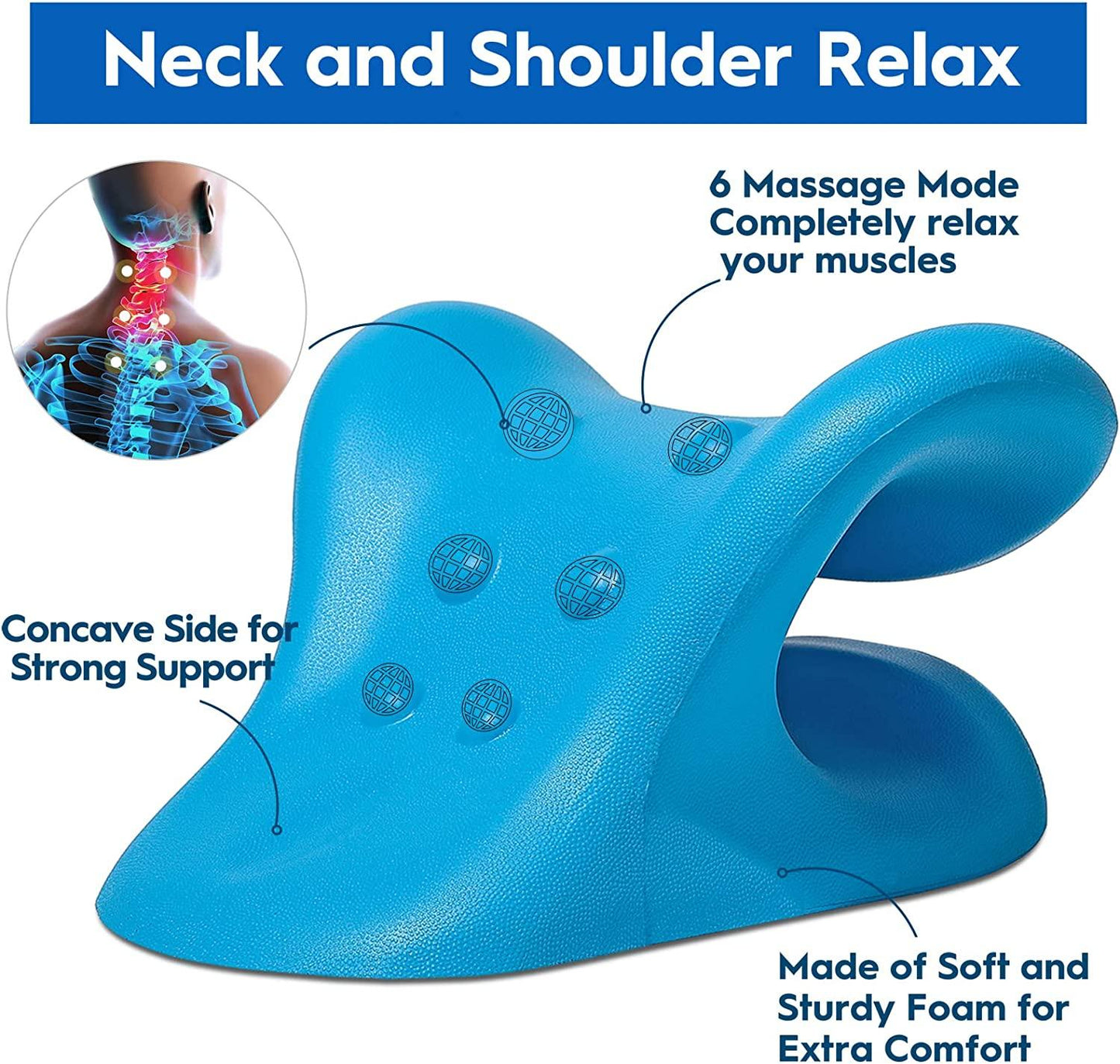 Ergonomic Neck & Spine Support Pillow – Pain Relief