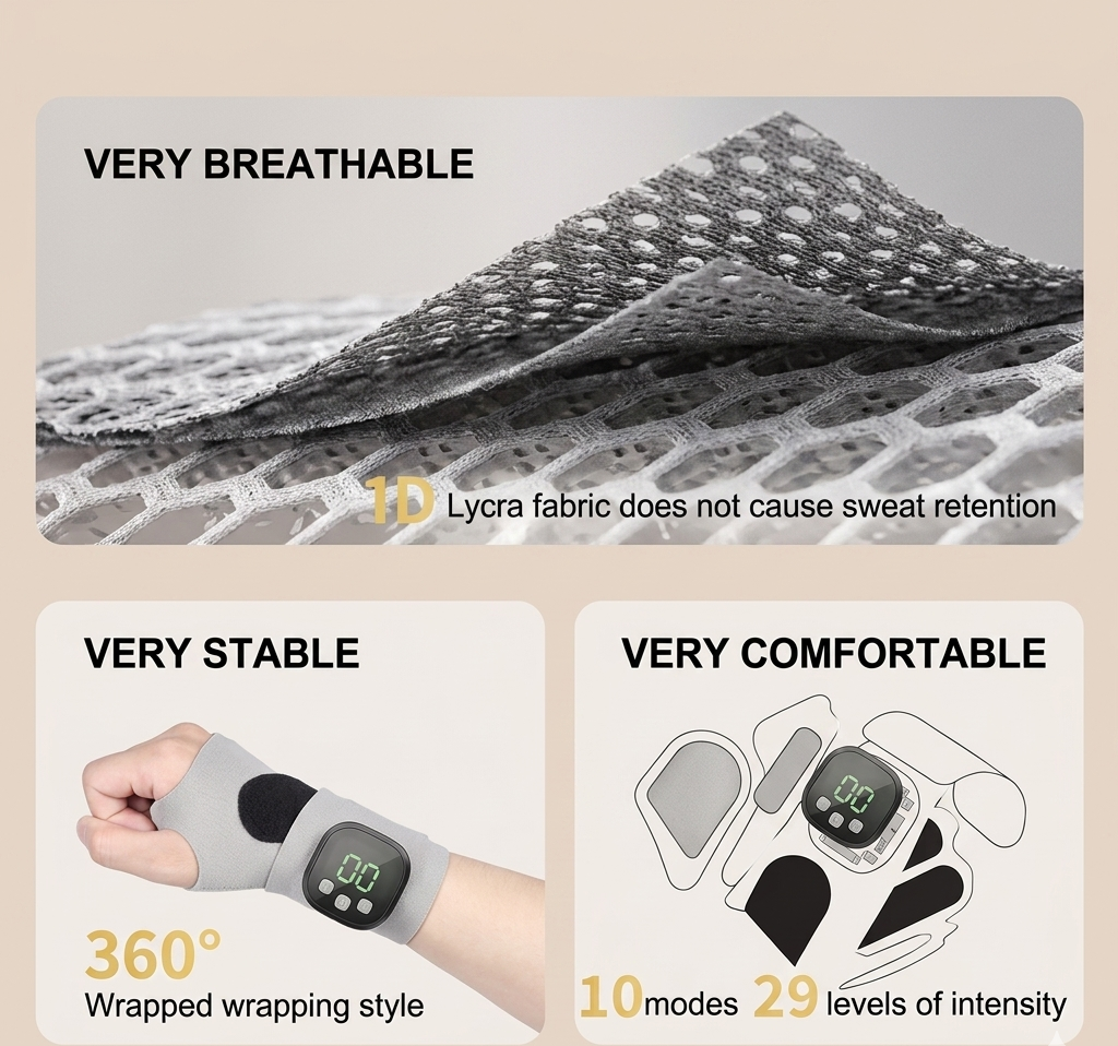 Electric Wrist Massager – Vibration Therapy Support